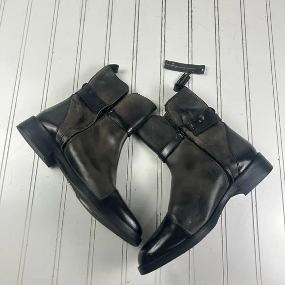 Stelle Monelle Black Leather Ankle Boots with Buckle Women’s Size EU 36 - Picture 3 of 12